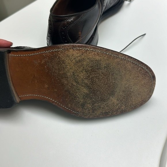 Allen Edmonds Men’s Saddle Oxfords – Brown Leather, Size 8 B - Picture 9 of 12